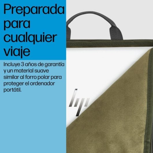 Funda portátil HP Modular 15,6" verde/gris impermeable asas y correa