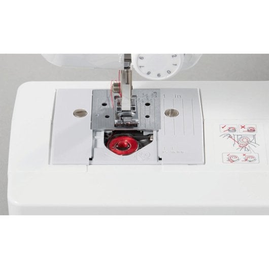 Máquina de costura Brother KE14S branca automática 14 tipos costura ojal 4 passos