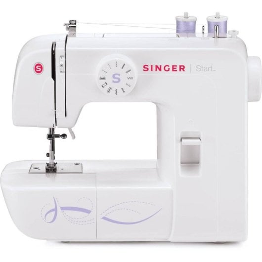 Máquina de Costura SINGER Start 1306 Branca 6 Pontos Automática Braço Livre