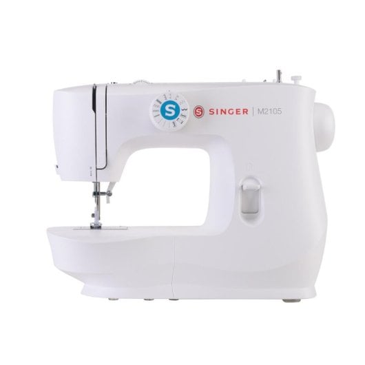 Máquina de Costura SINGER M2105 Semiautomática 8 Pontos Elétrica Branca