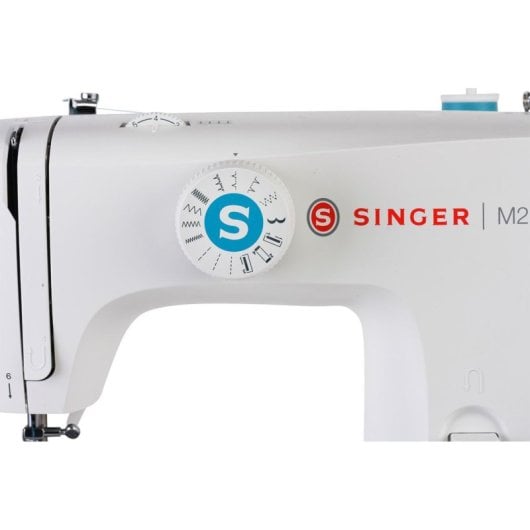 Máquina de Costura SINGER M2105 Semiautomática 8 Pontos Elétrica Branca