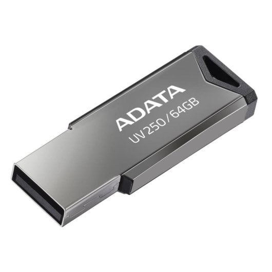 Pen USB ADATA UV250 64GB CompactFlash Metalizado Prata Compacto
