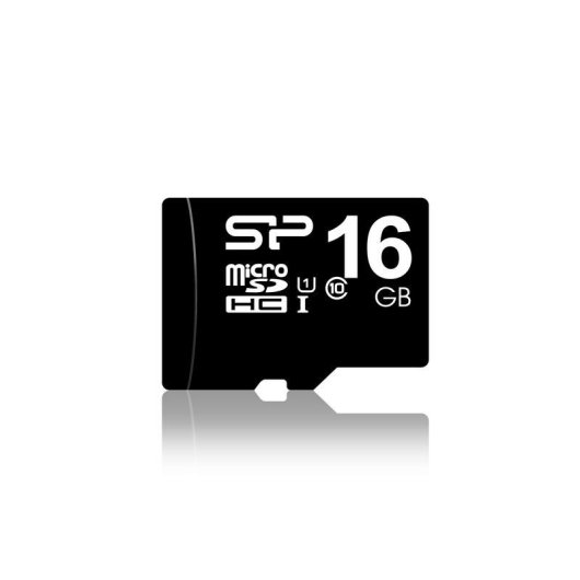 Carte MicroSDHC Silicon Power SP016GBSTH010V10SP 16GB Classe 10 UHS-I 40MB/s Noire