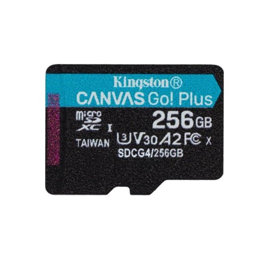 MicroSD Kingston Canvas Go Plus 256 GB UHS-I U3 V30 A2 200 MB/s 160 MB/s