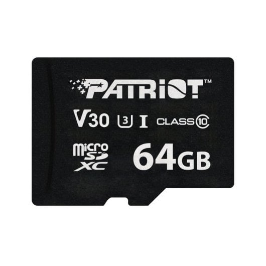Carte MicroSDXC Patriot VX Series 64GB UHS-I Classe 10 90MB/s 80MB/s