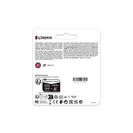 Tarjeta Kingston Canvas React Plus SDXC 256GB UHS-II 280MB/s V60