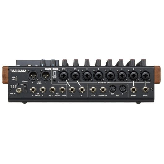 Mesa de mezclas Tascam Model 12 12 canales Bluetooth USB color madera