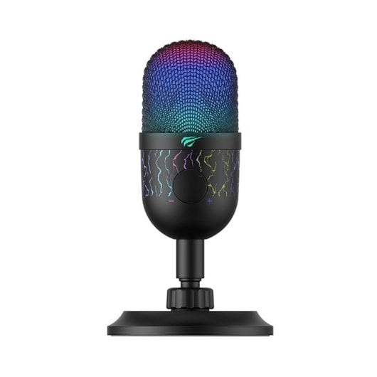 Micrófono Havit Gamenote GK52 USB cardioide con LED y mute