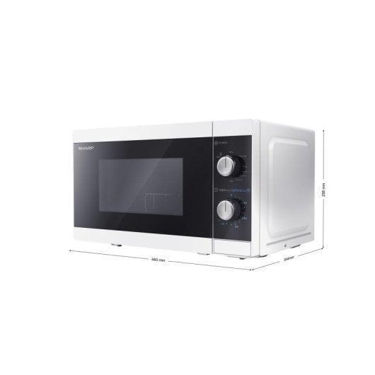 Microonde Sharp YC-MG01E-W 20L 800W con Grill e Controllo Rotativo