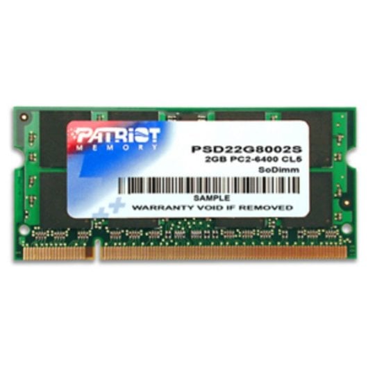 Mémoire RAM Patriot 2GB 1x2GB DDR2 800MHz CL5 SO-DIMM 200-pin