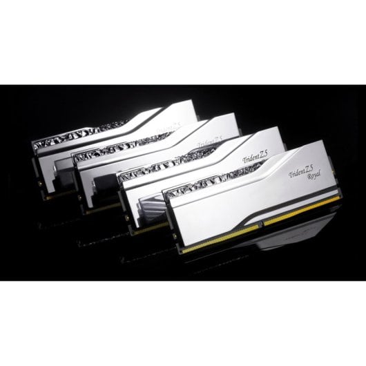 Mémoire RAM G.Skill Trident Z5 Royal F5-8000J3848F24GX2-TR5S 48Go 2x24Go DDR5 8000MHz CL38 RGB Intel XMP Argenté