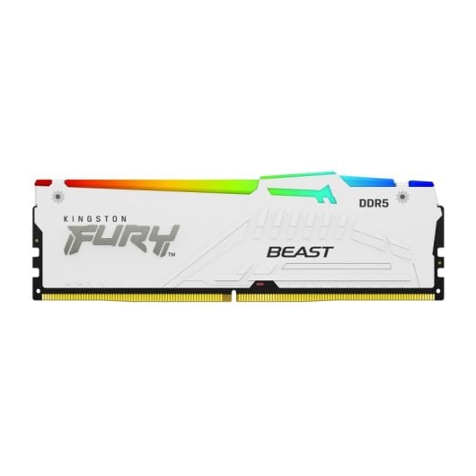 Memoria RAM Kingston FURY Beast 32GB 1x32GB DDR5 6000MHz CL30 RGB AMD EXPO Intel XMP Bianca