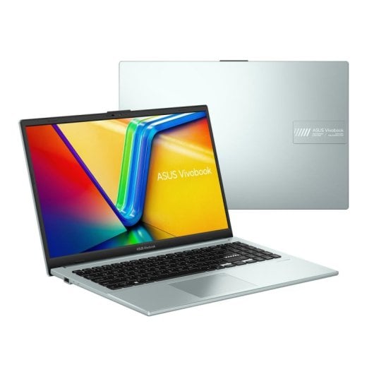 Portátil ASUS Vivobook Go 15 E1504GA-WS34 15.6" Intel Core i3-N305 8GB 256GB SSD Windows 11 Home Clavier rétroéclairé Vert Gris