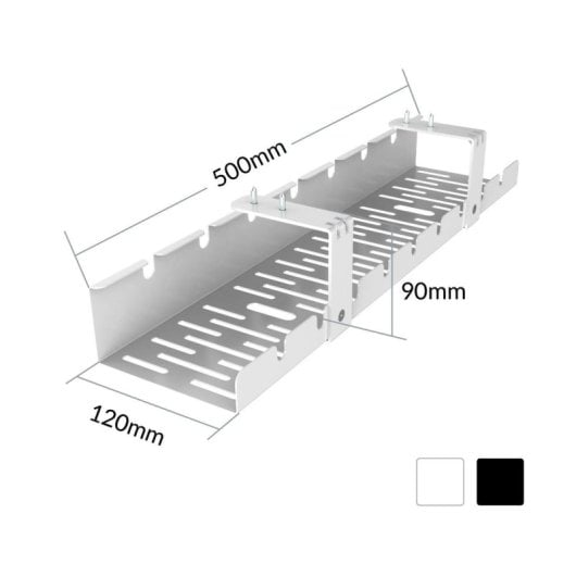Organizador de cables Activejet CMP502 metálico blanco para escritorio 500 mm