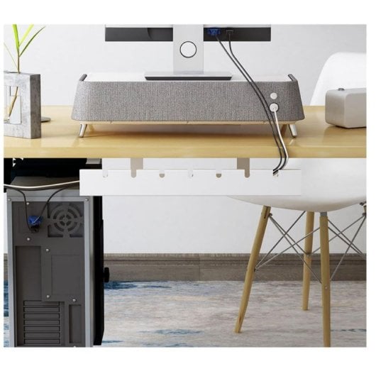 Organizador de cables Activejet CMP502 metálico blanco para escritorio 500 mm