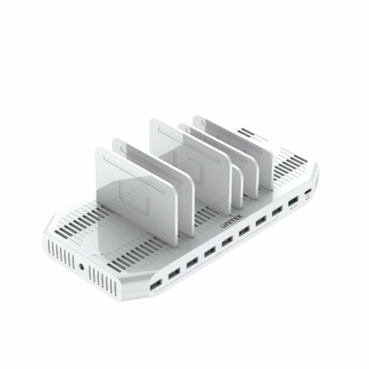 Chargeur USB UNITEK Y-2190 10 ports 9xUSB-A 1xUSB-C 3A 1,2 m blanc