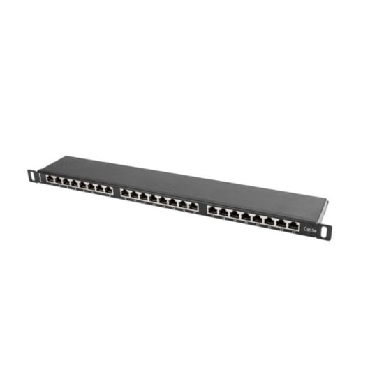 Patch Panel Lanberg PPS5-0024-B 24 Puertos Rack 0.5U Cat5e Metal Negro