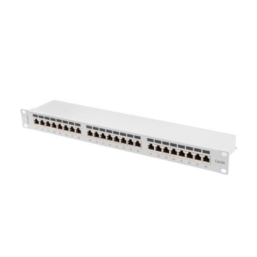 Patch Panel Lanberg PPSA-1024-S 24 Puertos Cat6a F/UTP Rack 1U Gris