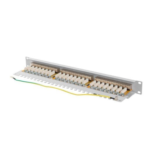 Patch Panel Lanberg PPSA-1024-S 24 Puertos Cat6a F/UTP Rack 1U Gris