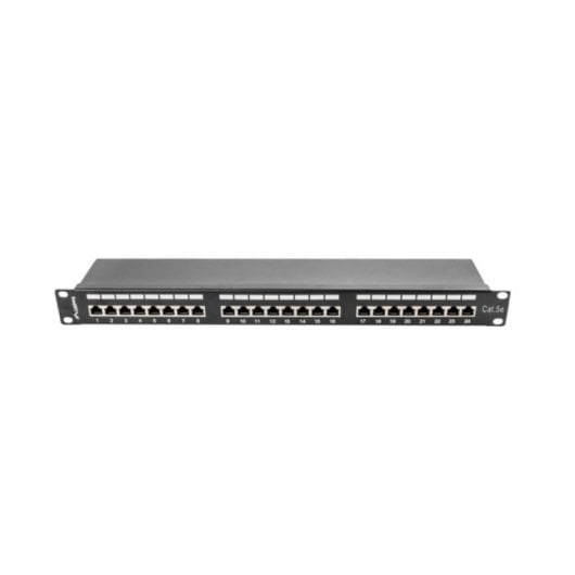 Patch Panel Lanberg PPS5-1024-B 24 puertos RJ-45 Cat5e 1U rack metal negro