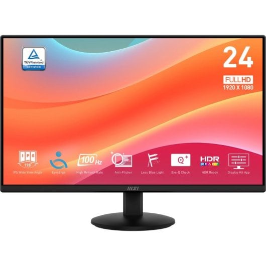 Monitor MSI Pro MP242L 23.8" FullHD 100Hz IPS Tempo de Resposta 4 ms HDR