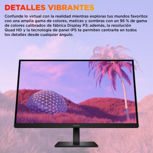 HP OMEN 27q G2 Monitor QHD 180Hz IPS 1ms com HDR400 e Ajuste de Altura
