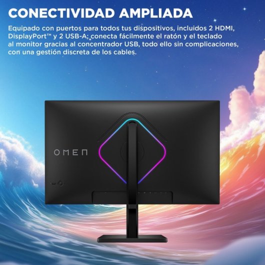 Monitor HP OMEN 27qs G2 27" QHD 280 Hz HDR 400 1ms HDMI AMD FreeSync Compatible con Consolas Negro
