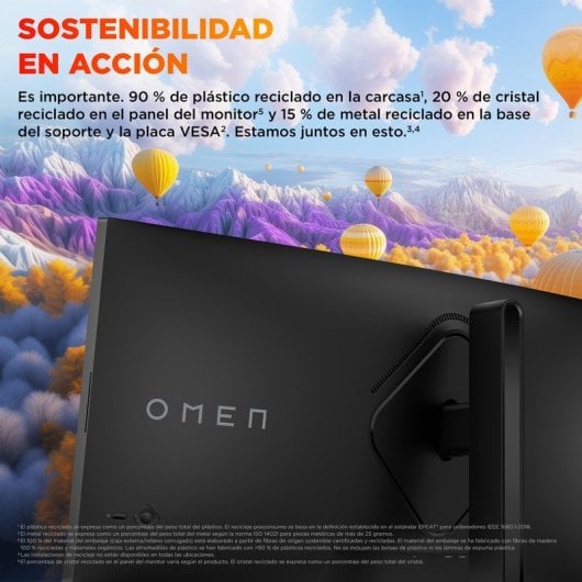 HP OMEN 34c G2 Monitor Curvo 34" UltraWide Quad HD 180Hz VA Display HDR 400 1ms