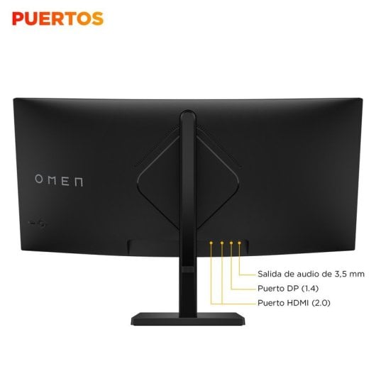 HP OMEN 34c G2 Monitor Curvo 34" UltraWide Quad HD 180Hz VA Display HDR 400 1ms