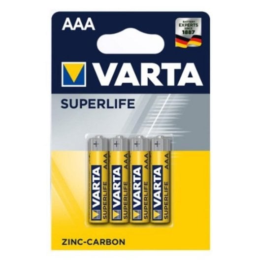 Batterie Varta Superlife AAA Alkaline 1,5 V 4 Stück Blisterpackung