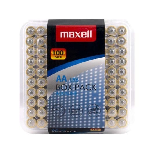 Pilha AA Maxell 790409 Alcalina 1,5V Ouro Pack 100 Unidades