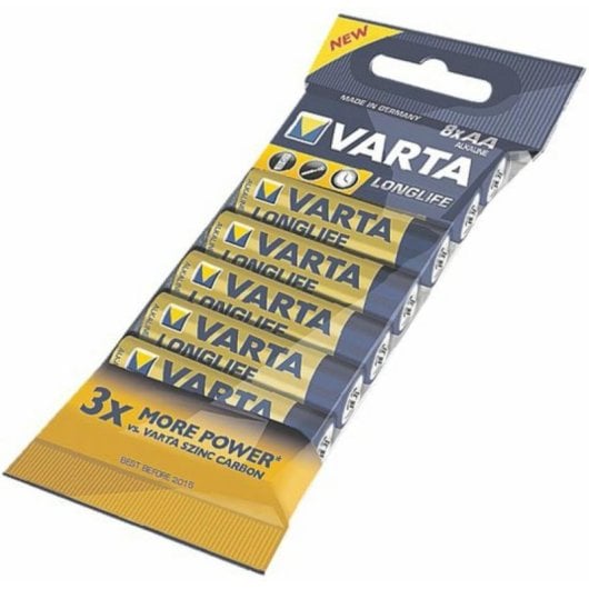 Batterie Varta 4106 AA Alkaline 1,5 V 8 Stück Blau Gelb