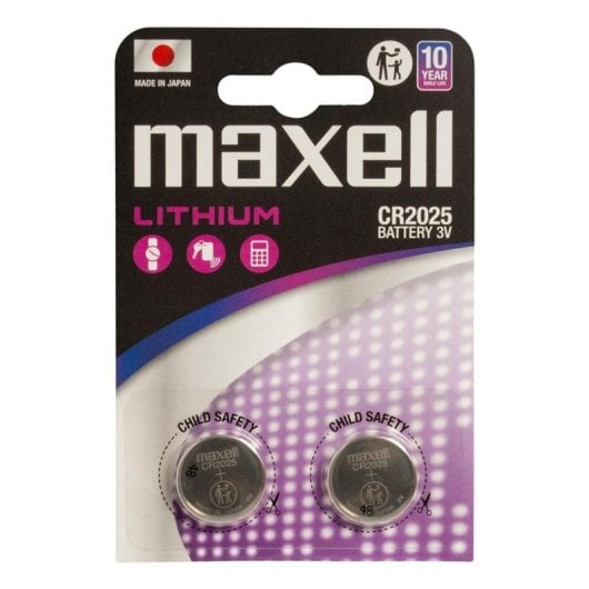 Batteria Maxell 12239200 CR2025 3V 170mAh LiMnO2 Blister 2 Pezzi