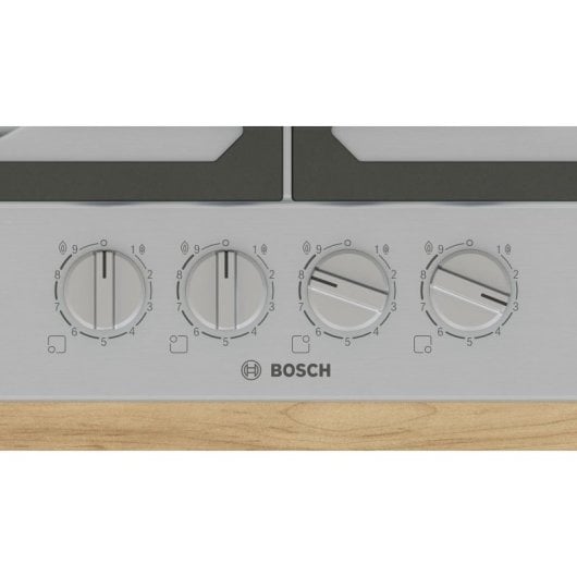 Plaque de cuisson Bosch Serie 6 PCH6A5I90 gaz 60 cm 4 zones inox