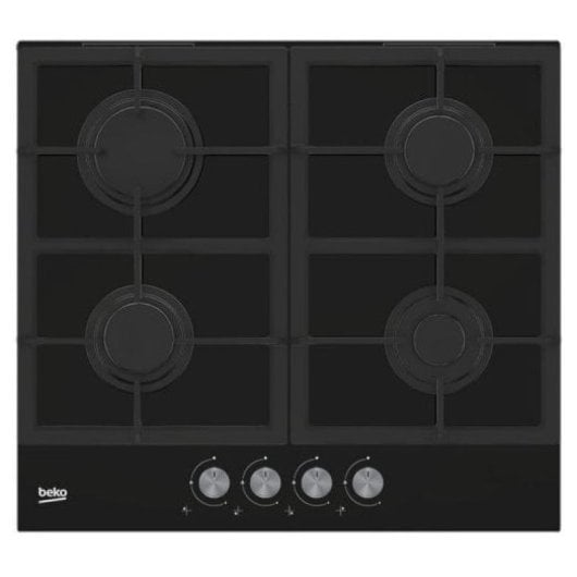 Gaskochfeld Beko HILG 642C5 SB Schwarz 60 cm 4 Kochzonen Einbau