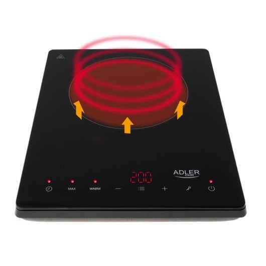 Piastra a induzione Adler AD 6513 2000W 1 zona LCD timer blocco bambini