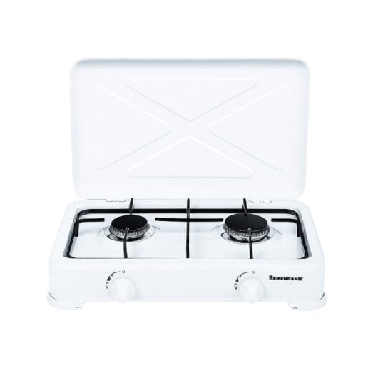 Plaque de cuisson Roline Ravanson K-02T gaz 2 feux émaillée compacte blanc