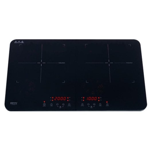 Plaque induction Camry CR 6514 2 zones 3500 W verre noir contrôle tactile