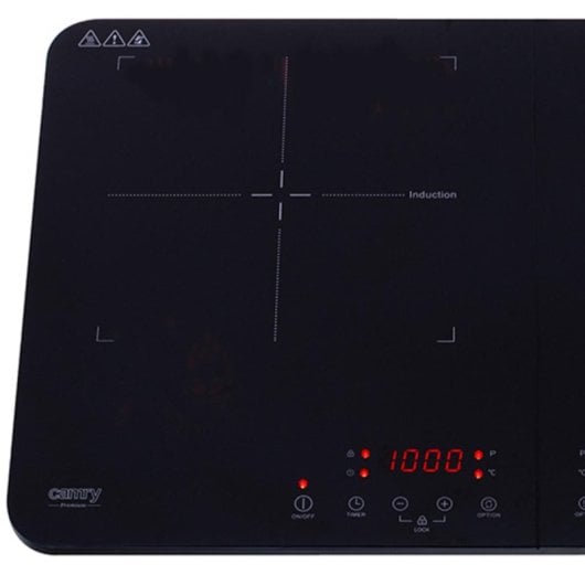 Plaque induction Camry CR 6514 2 zones 3500 W verre noir contrôle tactile