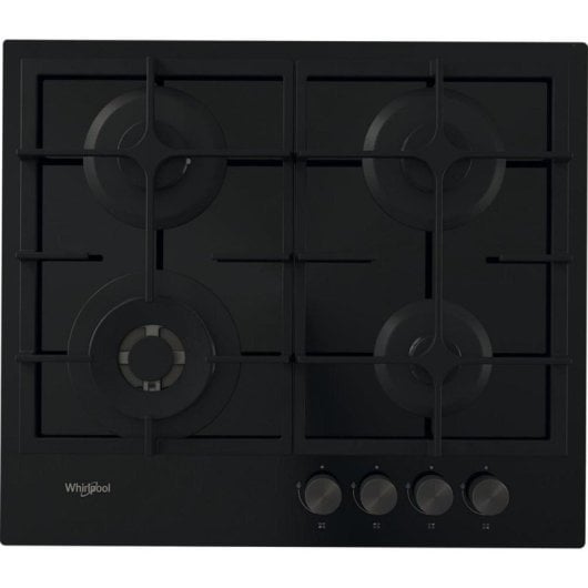 Plaque de cuisson Whirlpool AKT 6465/NB1 gaz 4 feux 60 cm noir inox