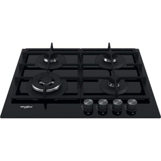 Plaque de cuisson Whirlpool AKT 6465/NB1 gaz 4 feux 60 cm noir inox