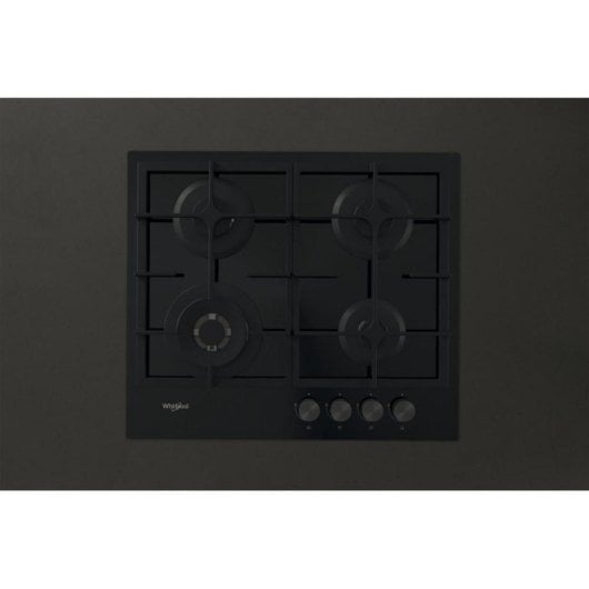Plaque de cuisson Whirlpool AKT 6465/NB1 gaz 4 feux 60 cm noir inox