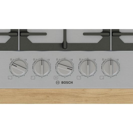 Plaque de cuisson Bosch PCQ7A5I90 inox 75 cm 5 foyers gaz intégré