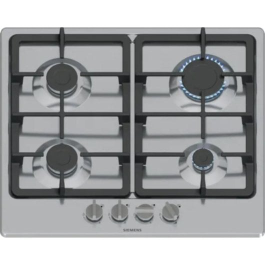 Plaque de cuisson Siemens EG6B5PK90 gaz 60 cm inox 4 foyers intégrable