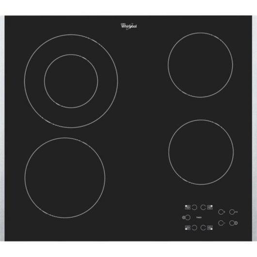Plaque de cuisson Whirlpool AKT 8130 BA céramique 4 zones verre noir