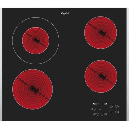 Plaque de cuisson Whirlpool AKT 8130 BA céramique 4 zones verre noir
