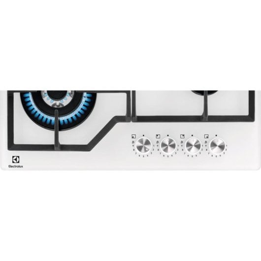 Plaque de cuisson Electrolux KGG64362W Gaz 4 zones Verre 60 cm Blanc