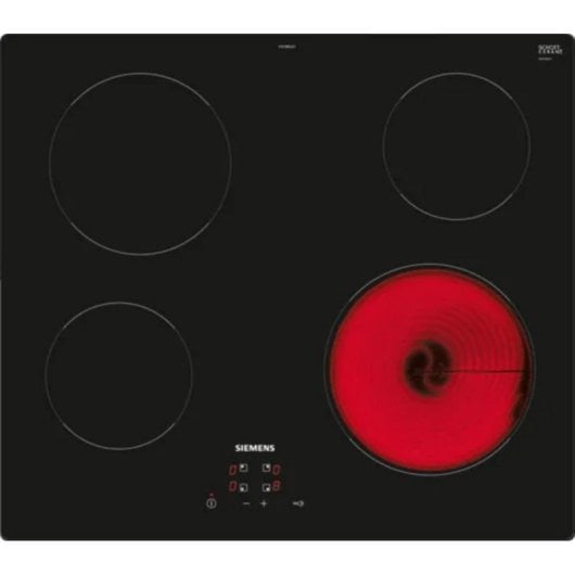 Plaque de cuisson Siemens iQ100 ET61RBEA1E 60 cm vitrocéramique 4 zones commandes tactiles