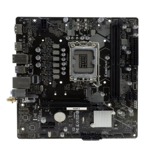 Carte mère Biostar H610MT-E Intel H610 LGA1700 DDR4 micro ATX sans WiFi 64 Go M.2 SATA III