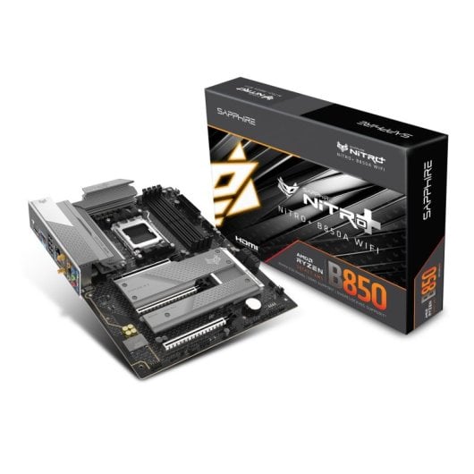 Carte mère Sapphire NITRO+ B850A WIFI 7 B850 AM5 DDR5 micro ATX Wi-Fi 7 RGB